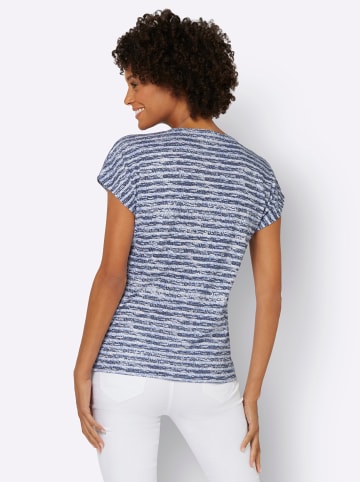 WITT WEIDEN Shirt in marine-ecru-geringelt