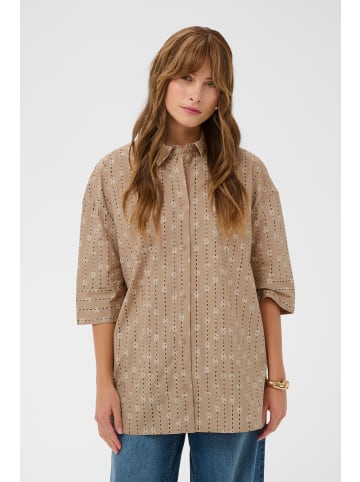 CULTURE Langarm - Hemd CUmarco Oversize fit in Dune/Whitecap