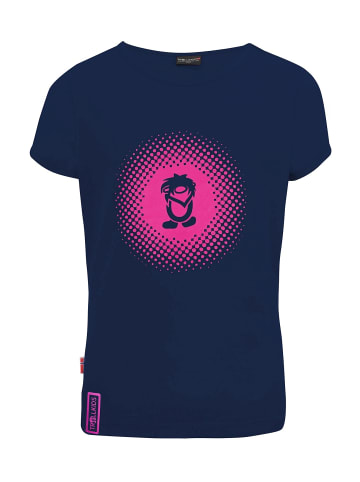 Trollkids T-Shirt "Logo" in Marineblau / Magenta