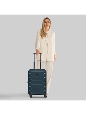 Smartbox Edition 01 4 Rollen Kabinentrolley 55 cm mit Dehnfalte in navy