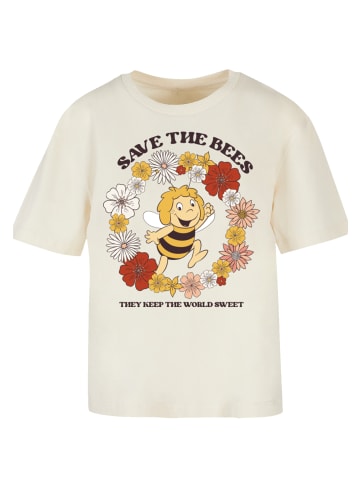 F4NT4STIC Ladies Everyday Tee Die Biene Maja Save The Bees in Whitesand