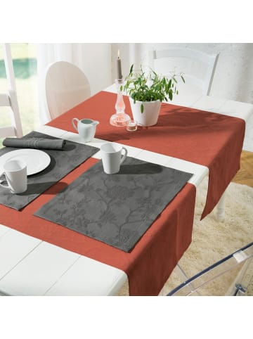 Erwin Müller Jacquard, Baumwollmischung Tischläufer Arnsberg in terra