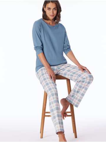 Schiesser Pyjama Comfort Essentials in blaugrau