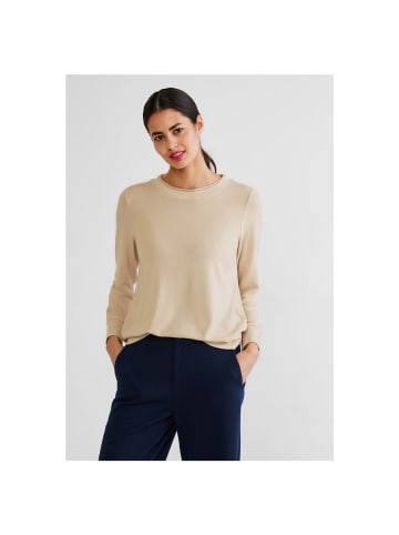 Street One Langarmshirt in light smooth sand melange