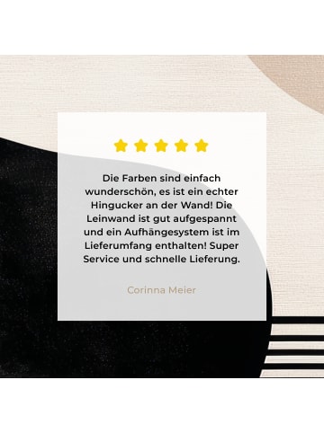 MuchoWow Leinwand Bilder Schwarz