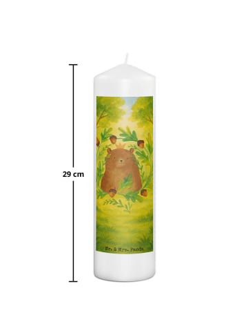 Mr. & Mrs. Panda Laternenkerze Bär König Design ohne Spruch in Weiß