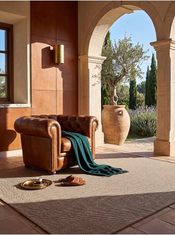 KADIMA DESIGN Teppich flachgewebt Uni flachgewebt pflegeleicht Wohnzimmer Flur in Natur