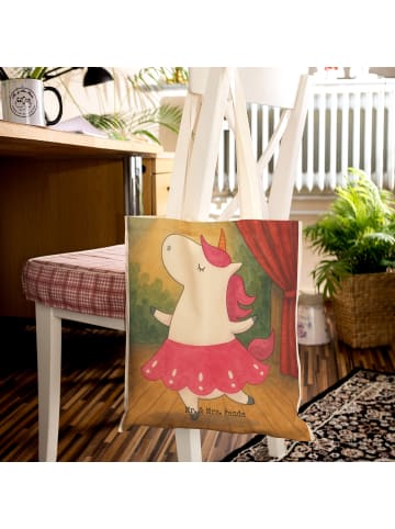 Mr. & Mrs. Panda Tote Bag Einhorn Ballerina Design ohne Spruch in Weiß