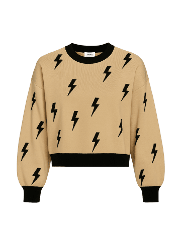 Noisy may Stylischer Oversize Karierter Pullover mit Rundhals Ausschnitt in Schwarz