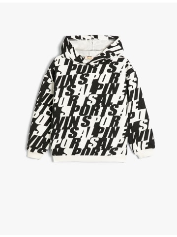 KOTON Sweatshirt in Ekru Gemustert
