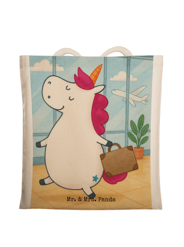 Mr. & Mrs. Panda Tragetasche Einhorn Koffer Design ohne Spruch in Weiß