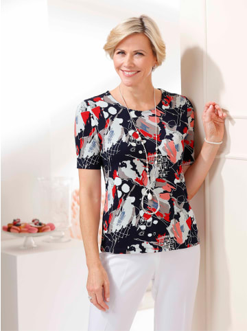 WITT WEIDEN Shirt in marine-koralle-bedruckt