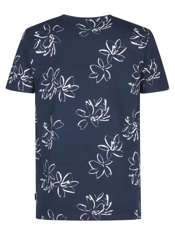 Petrol Industries T-Shirt mit Allover-Print Grafito in Blau