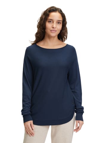 BETTY & CO Feinstrickpullover mit U-Boot-Ausschnitt in Navy Blue