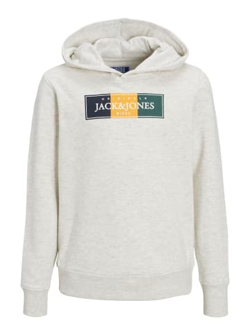 Jack & Jones Kapuzen Hoodie mit Logo Print JORCODYY in Hellgrau