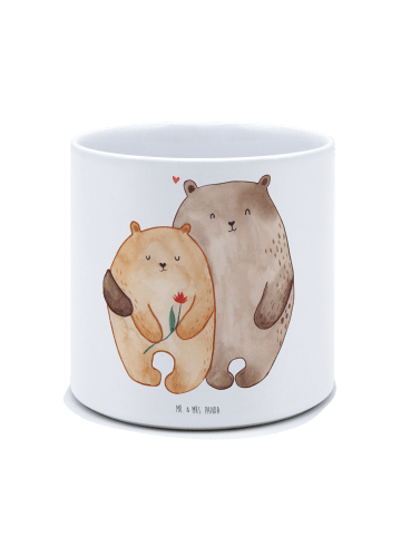 Mr. & Mrs. Panda XL Blumentopf Bären Liebe ohne Spruch in Weiß