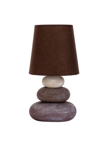 näve Tischleuchte "STONEY" in braun - (L)16 cm x (B)16 cm x (H)31 cm