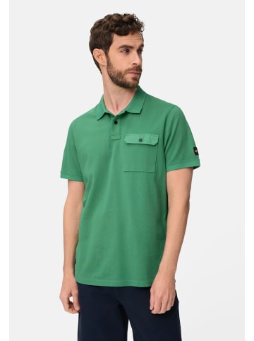 Camel Active Poloshirt aus reiner Baumwolle in Lagunengrün