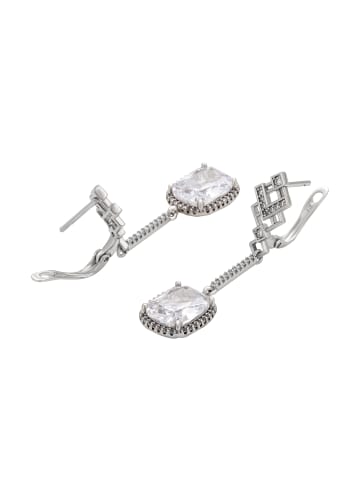 NAEMI Women Earrings in Silver White