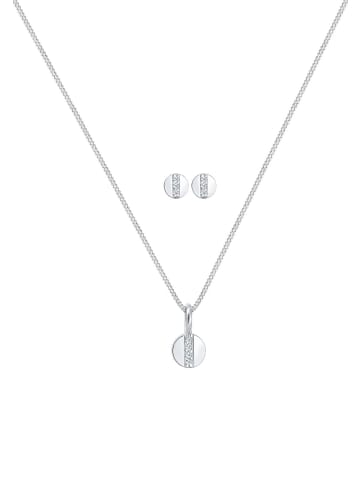 Elli DIAMONDS  Schmuckset 925 Sterling Silber Geo, Kreis in Silber