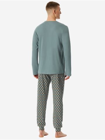 Schiesser Schlafanzug Casual Essentials in mineral
