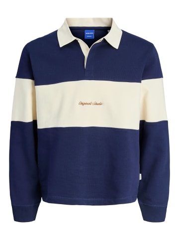 JACK & JONES Junior Sweater JORNORREBRO BLOCKING SWEAT POLO JNR in ocean cavern