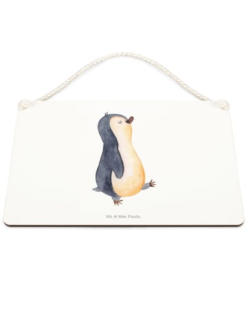 Mr. & Mrs. Panda Deko Schild Pinguin mHerzieren ohne Spruch in Transparent
