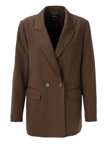 Aniston CASUAL Longblazer in braunmeliert-wollweiß