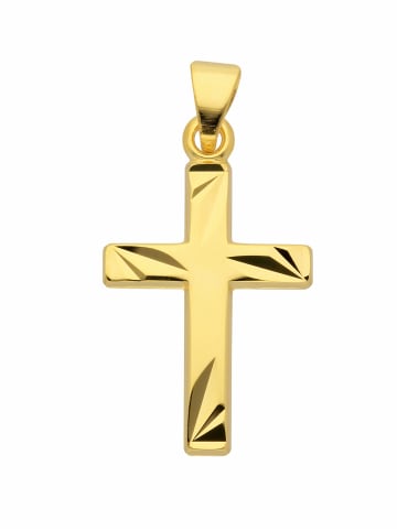 Adeliás 585 Gold Kreuz Anhänger in gold