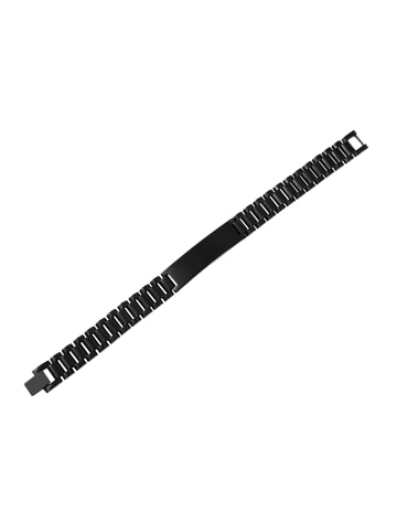 Adeliás Unisex Armband – Gliederarmband aus Edelstahl 20,5 cm in schwarz