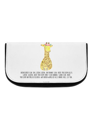 Mr. & Mrs. Panda Make-up Täschchen Giraffe Blumenkranz mit Spruch in Weiß