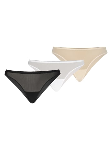 Teyli 3er Pack: Brasilianische Slip aus Mesh Tati in mehrfarbig