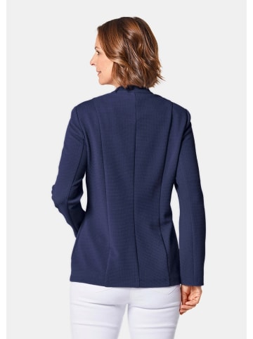 GOLDNER Blazer (Typ Indoorjacke) Blazer in leicht elastischer Qualität in blau