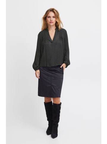 PULZ Jeans Langarmbluse PZAURORA - 50207753  Moderne Bluse mit V-Ausschnitt in Schwarz