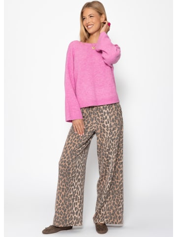 SASSYCLASSY Pullover mit tiefem Rückenausschnitt in Pink