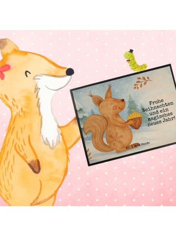 Mr. & Mrs. Panda Schreibunterlage Eichhörnchen Weihnachten Desig... in Weiß