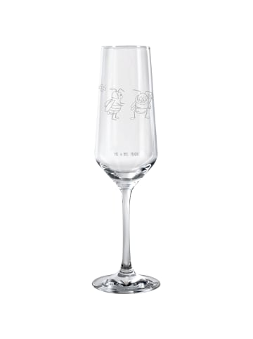 Mr. & Mrs. Panda Sektglas Bienen Paar ohne Spruch in Transparent
