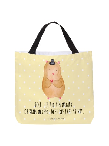 Mr. & Mrs. Panda Shopper Hamster Hut mit Spruch in Gelb Pastell