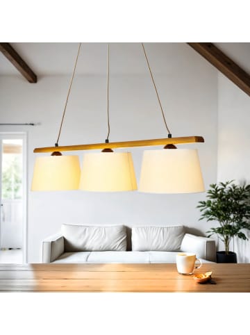 Licht-Erlebnisse Pendelleuchte (B)90 x (L)90 x (T)89 cm in Eiche Rustikal EcruEiche Rustikal Ecru