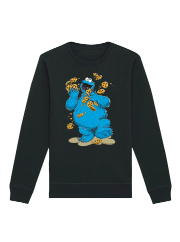 F4NT4STIC Sweatshirt Sesamstraße Cookie Monster Cookies Everywere in schwarz