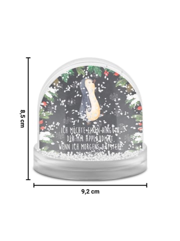 Mr. & Mrs. Panda Schneekugel Weihnachten Pinguin mHerzieren mit... in Kreidetafel