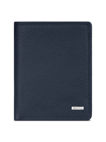 Redolz Leather Essentials HF Geldbörse RFID Leder 9,5 cm ausklappbar in navy