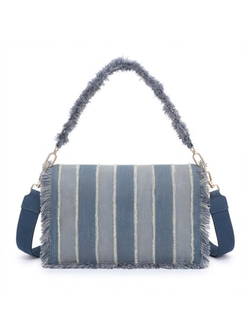 KASSANDRA Umhängetasche in BLUE AND TAUPE