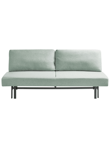 Beliani Schlafsofa ROYKKA in Grün/Schwarz - (W) 201 x (H) 84 x (L) 94 cm