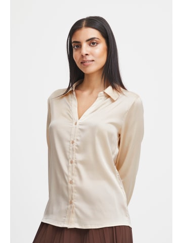 b.young Langarmbluse BYHENCE SHIRT - 20813492  Bluse in Satin-Optik in Beige