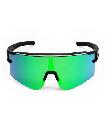 YEAZ SUNTHRILL SET sport-sonnenbrille weiß/blau in schwarz / grün