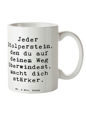 Mr. & Mrs. Panda Tasse Spruch Stolpersteine im Alltag meistern m... in Weiß