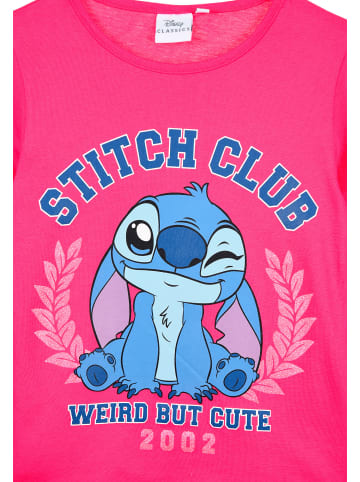 Stitch Langarmshirt Longsleeve in Pink