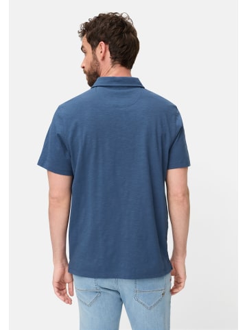 Camel Active Poloshirt aus reiner Baumwolle in Indigoblau