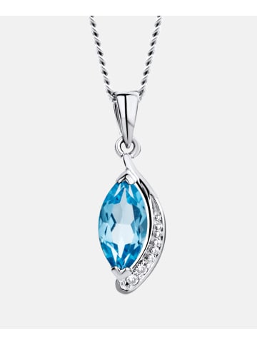Diamant L'éternel Halskette aus 375 Weißgold mit Diamant mit Topas